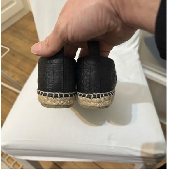 Loewe Black Leather Anagram Espadrilles - EU 40 (New) - Picture 2 of 5